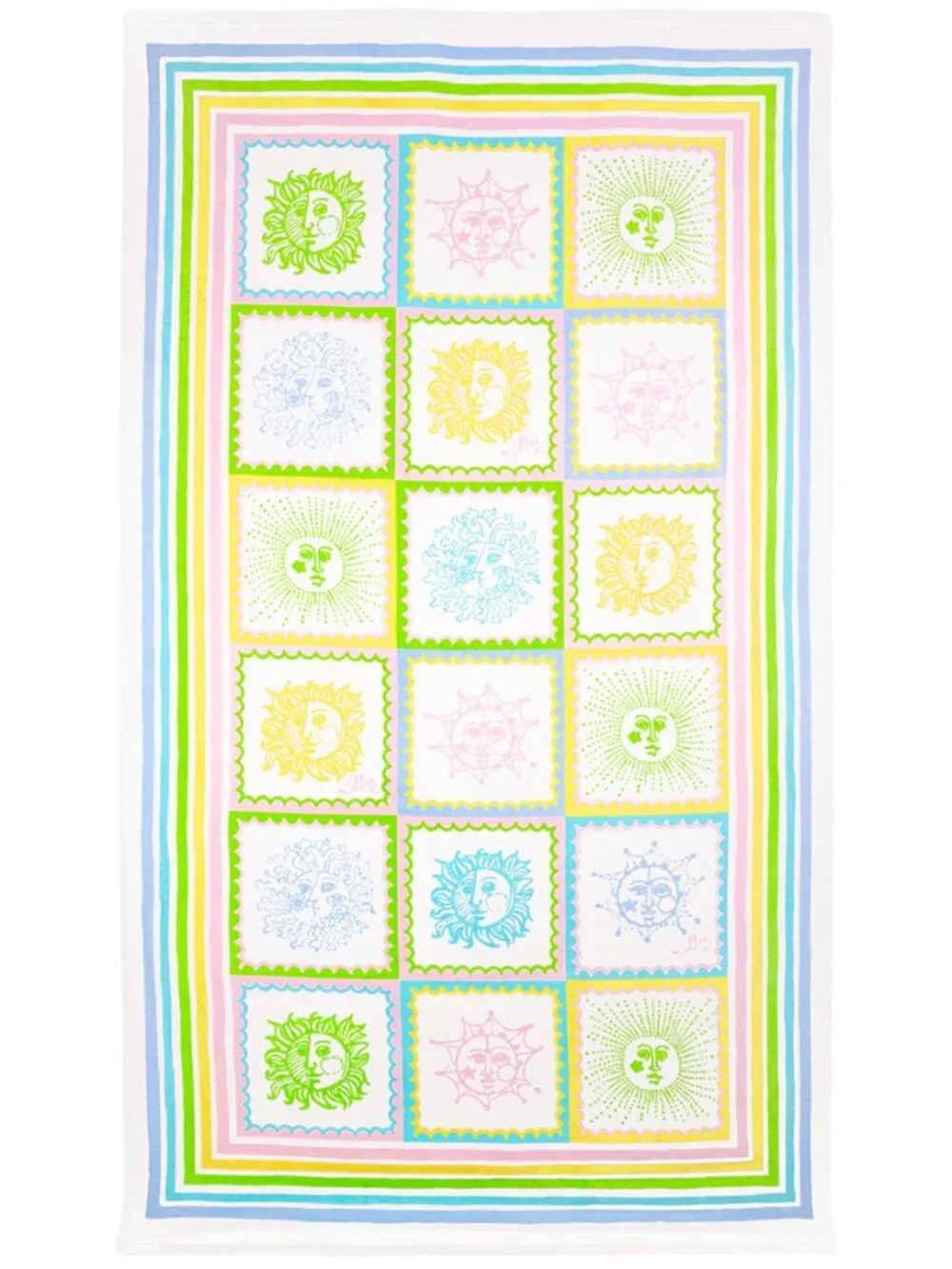 Lilly Pulitzer 3 pc Sun Tiles Beach Set (Cooler Backpack; Beach Towel; & Pouch